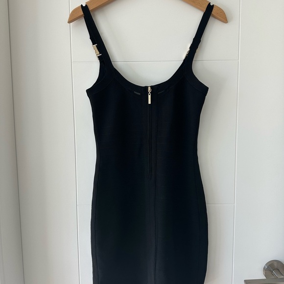 Marciano Black Dress with Gold Zipper - Picture 2 of 7